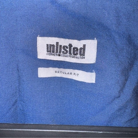 EUC Kenneth Cole Men’s Unlisted 2 XL LS Royal Blue Dress Shirt 18-18 1/2 36/37 - Picture 5 of 6